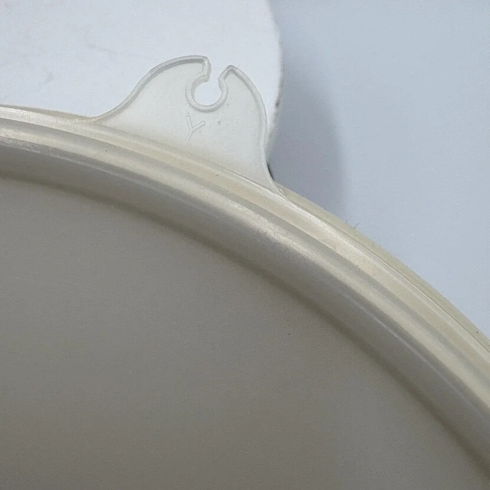 Vintage Tupperware Suzette Divided Plate 608-4 & Lid 229-17 With Handle Tan